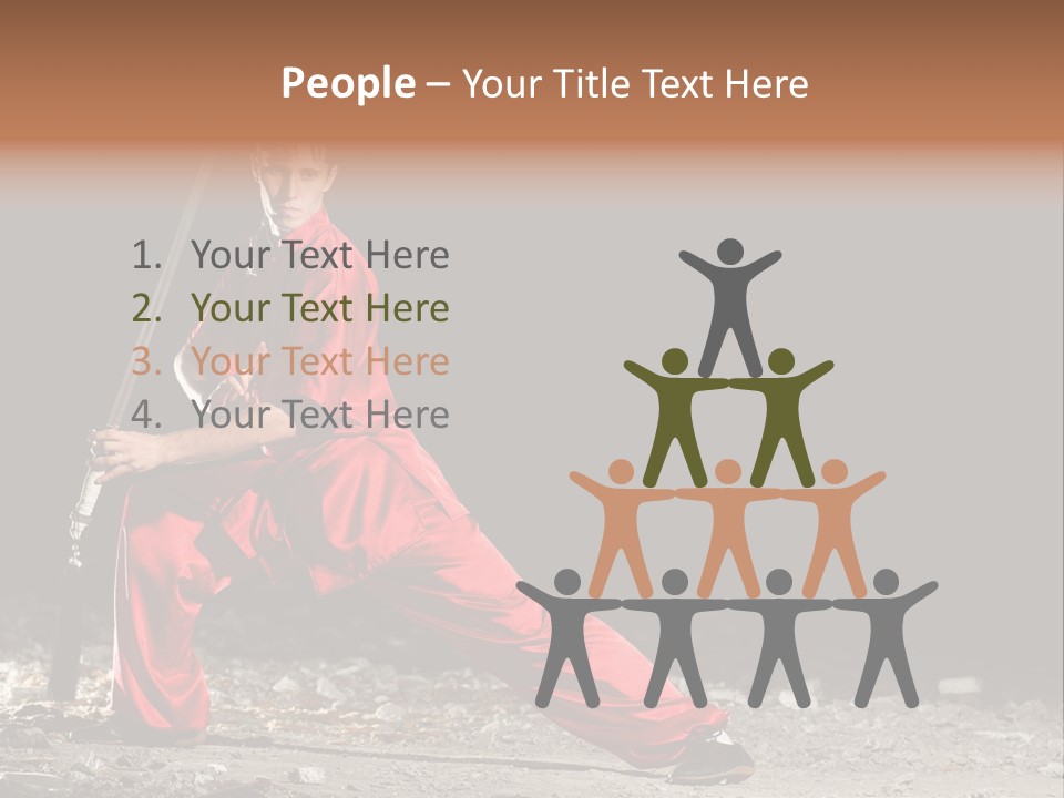 Kung Fu Wushu Master PowerPoint Template
