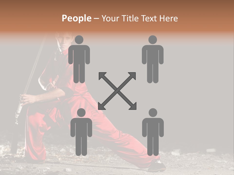 Kung Fu Wushu Master PowerPoint Template