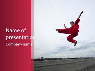 Combat Tai Chi Taichi PowerPoint Template