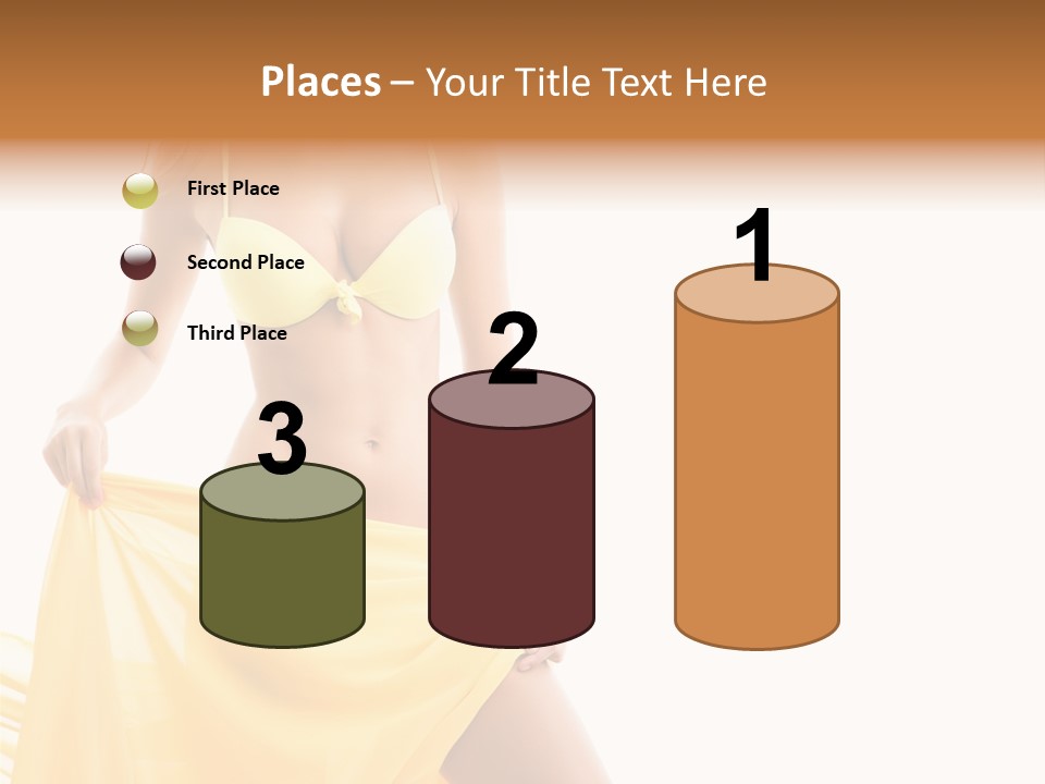 Bikini Portrait Full PowerPoint Template