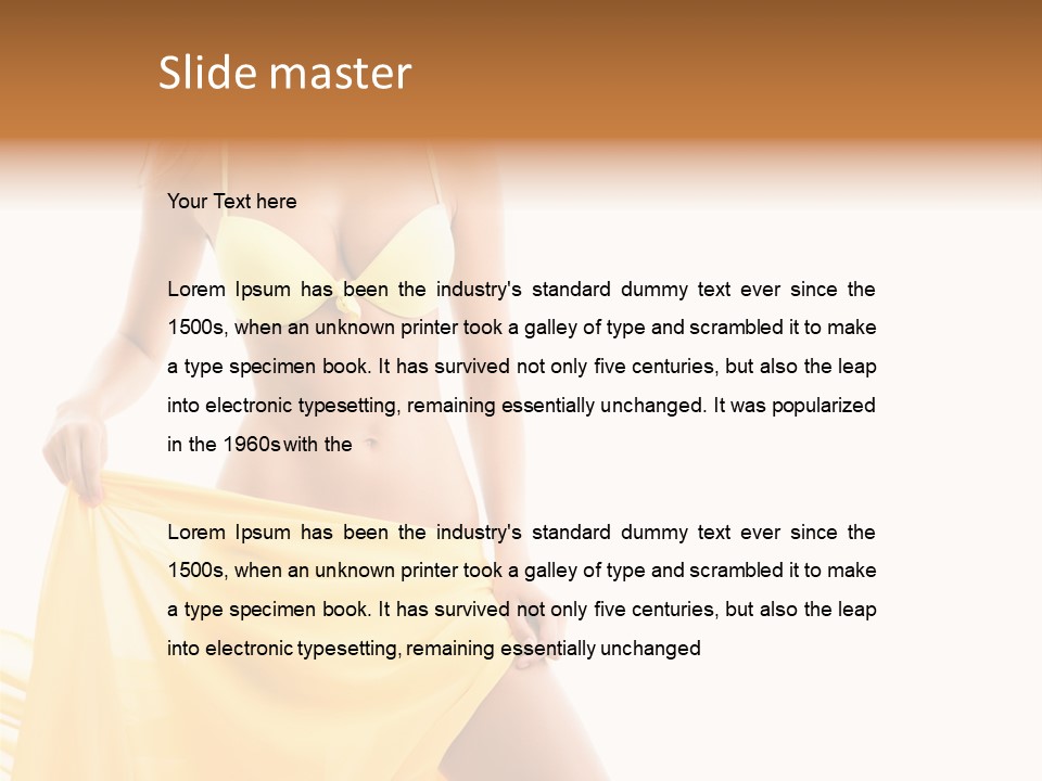 Bikini Portrait Full PowerPoint Template