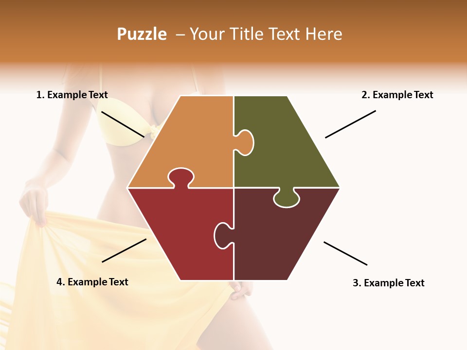 Bikini Portrait Full PowerPoint Template