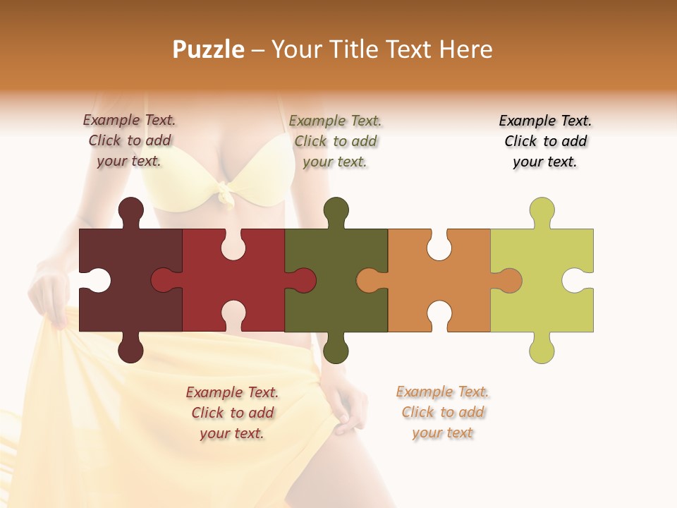 Bikini Portrait Full PowerPoint Template