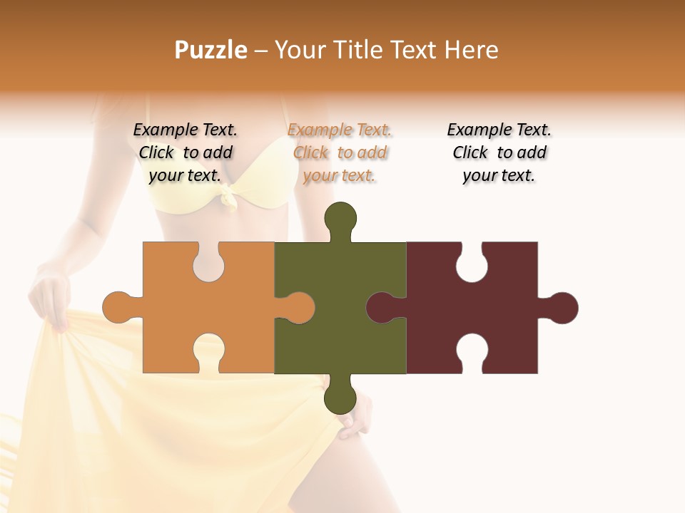 Bikini Portrait Full PowerPoint Template