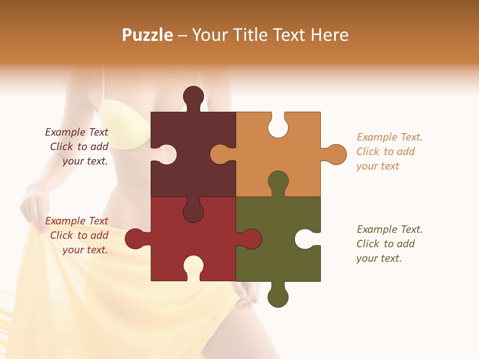 Bikini Portrait Full PowerPoint Template