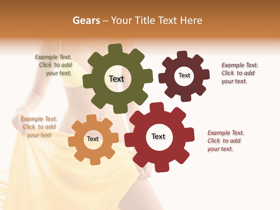 Bikini Portrait Full PowerPoint Template