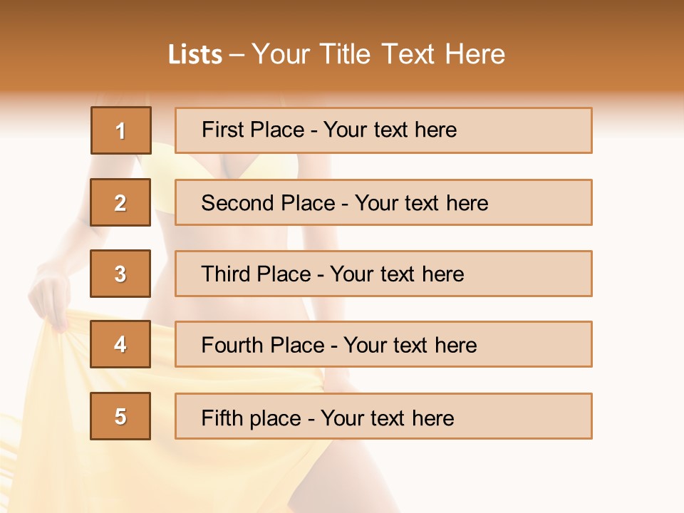 Bikini Portrait Full PowerPoint Template