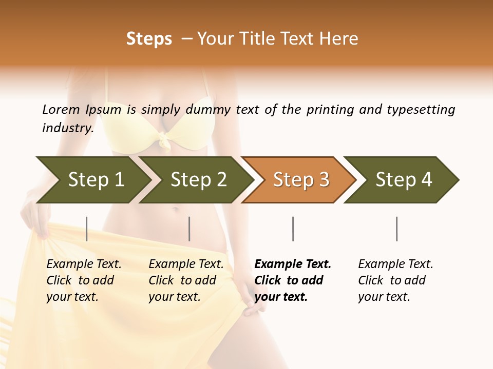 Bikini Portrait Full PowerPoint Template
