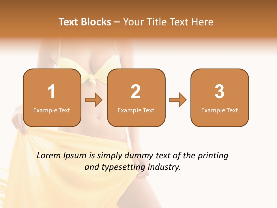 Bikini Portrait Full PowerPoint Template