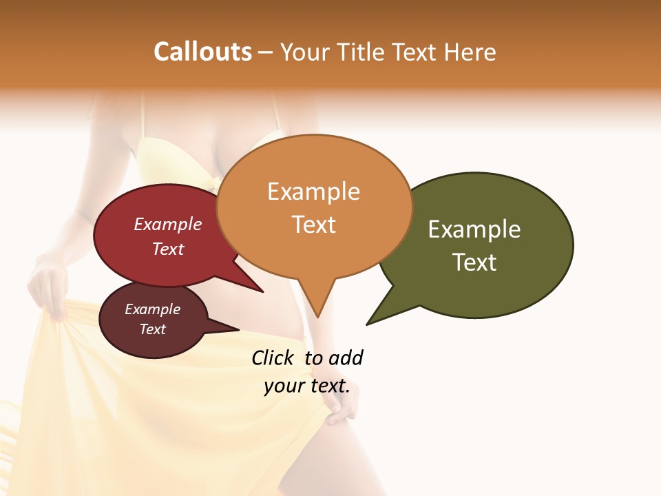 Bikini Portrait Full PowerPoint Template