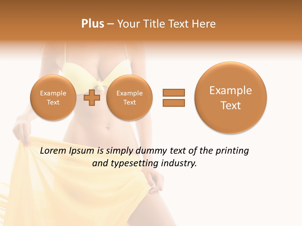 Bikini Portrait Full PowerPoint Template