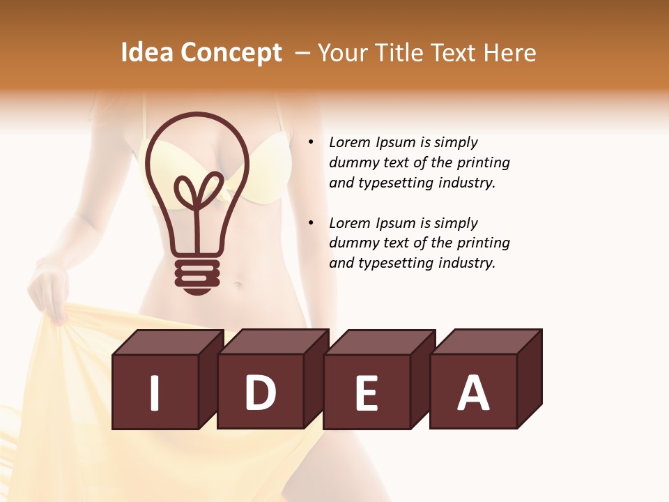 Bikini Portrait Full PowerPoint Template