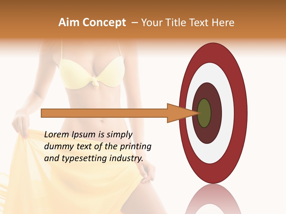 Bikini Portrait Full PowerPoint Template
