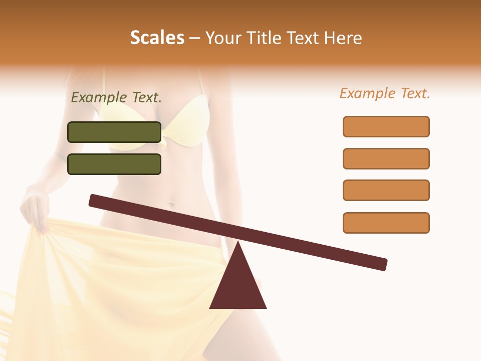 Bikini Portrait Full PowerPoint Template