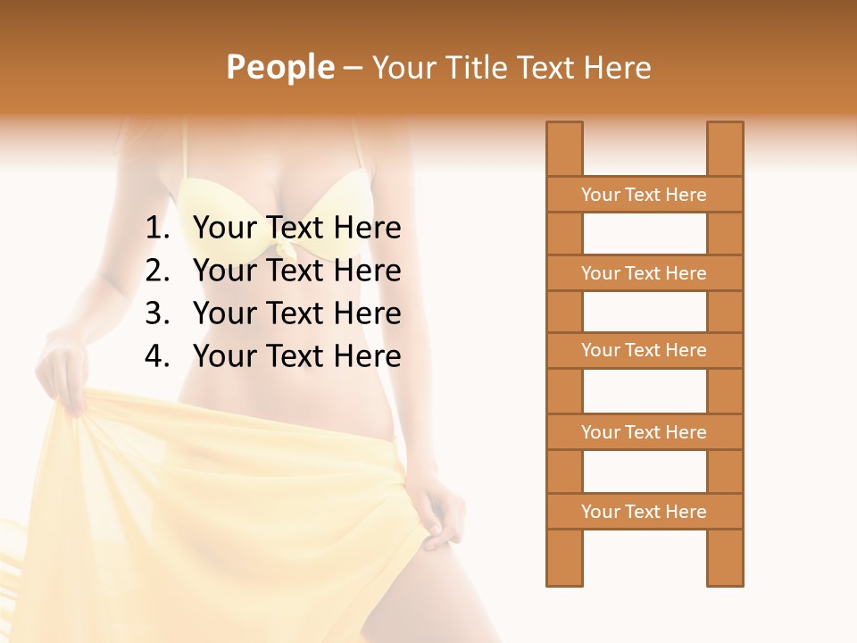 Bikini Portrait Full PowerPoint Template