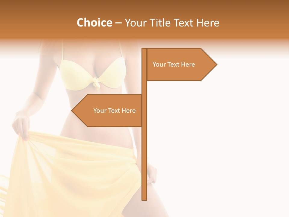 Bikini Portrait Full PowerPoint Template