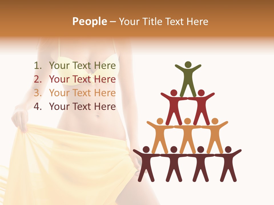 Bikini Portrait Full PowerPoint Template