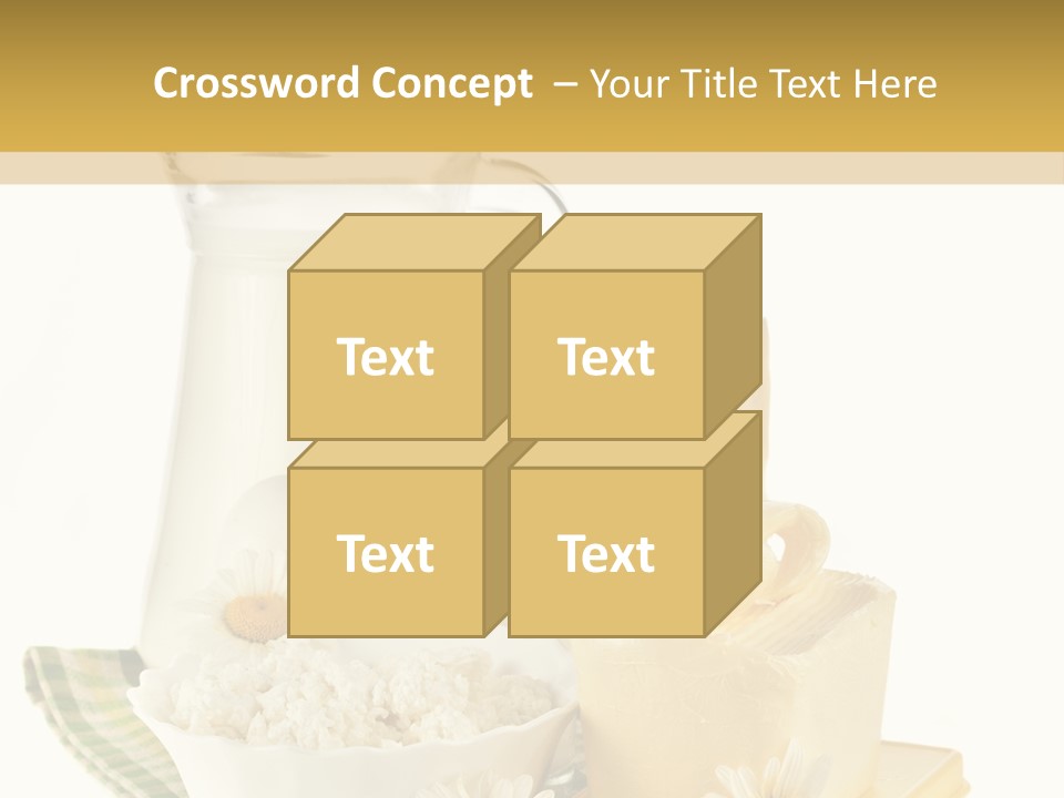 Yogurt Pitcher Tablecloth PowerPoint Template