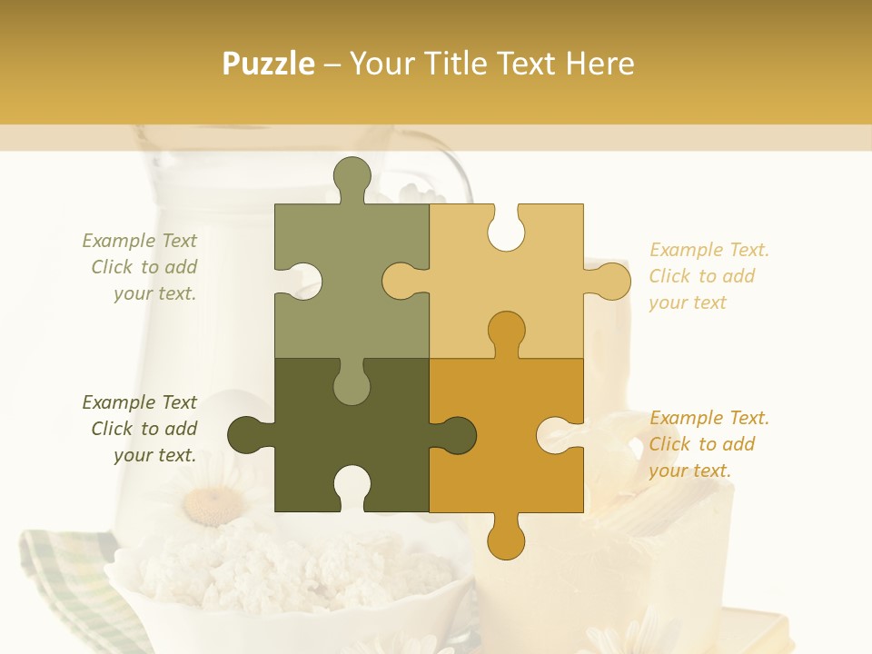 Yogurt Pitcher Tablecloth PowerPoint Template