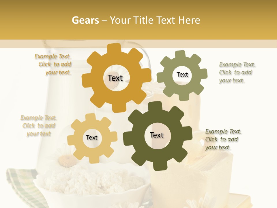 Yogurt Pitcher Tablecloth PowerPoint Template