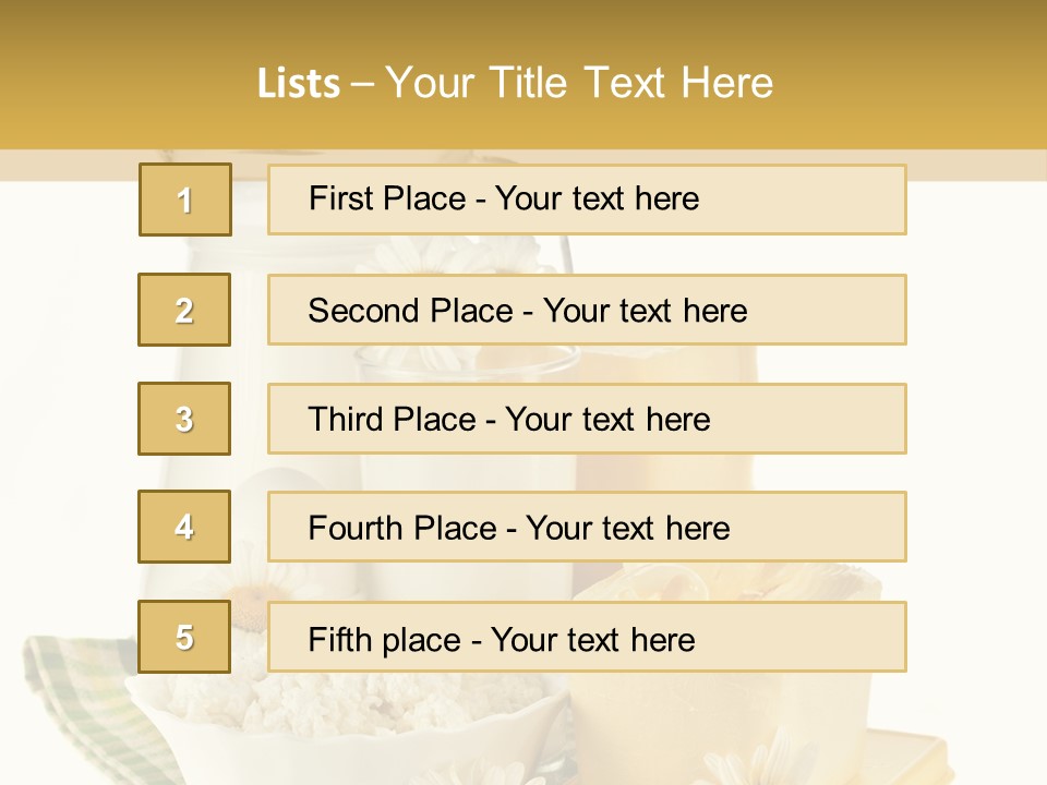 Yogurt Pitcher Tablecloth PowerPoint Template