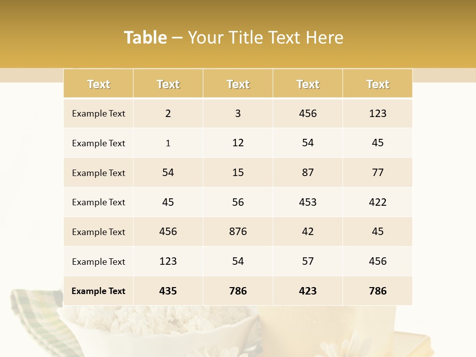 Yogurt Pitcher Tablecloth PowerPoint Template