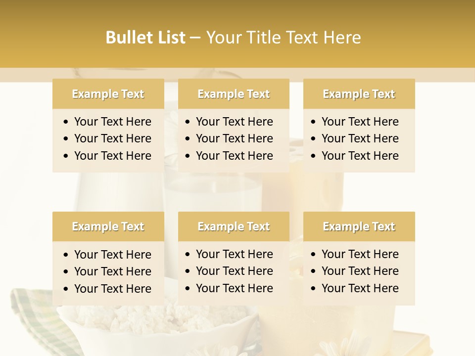 Yogurt Pitcher Tablecloth PowerPoint Template