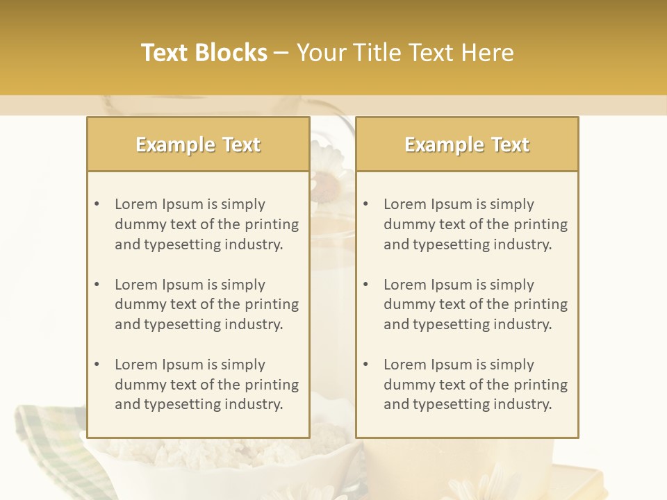 Yogurt Pitcher Tablecloth PowerPoint Template