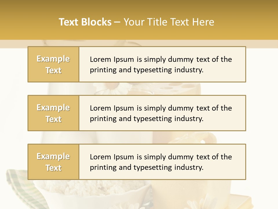 Yogurt Pitcher Tablecloth PowerPoint Template