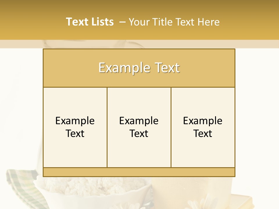Yogurt Pitcher Tablecloth PowerPoint Template