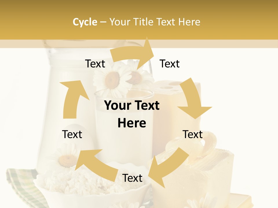 Yogurt Pitcher Tablecloth PowerPoint Template