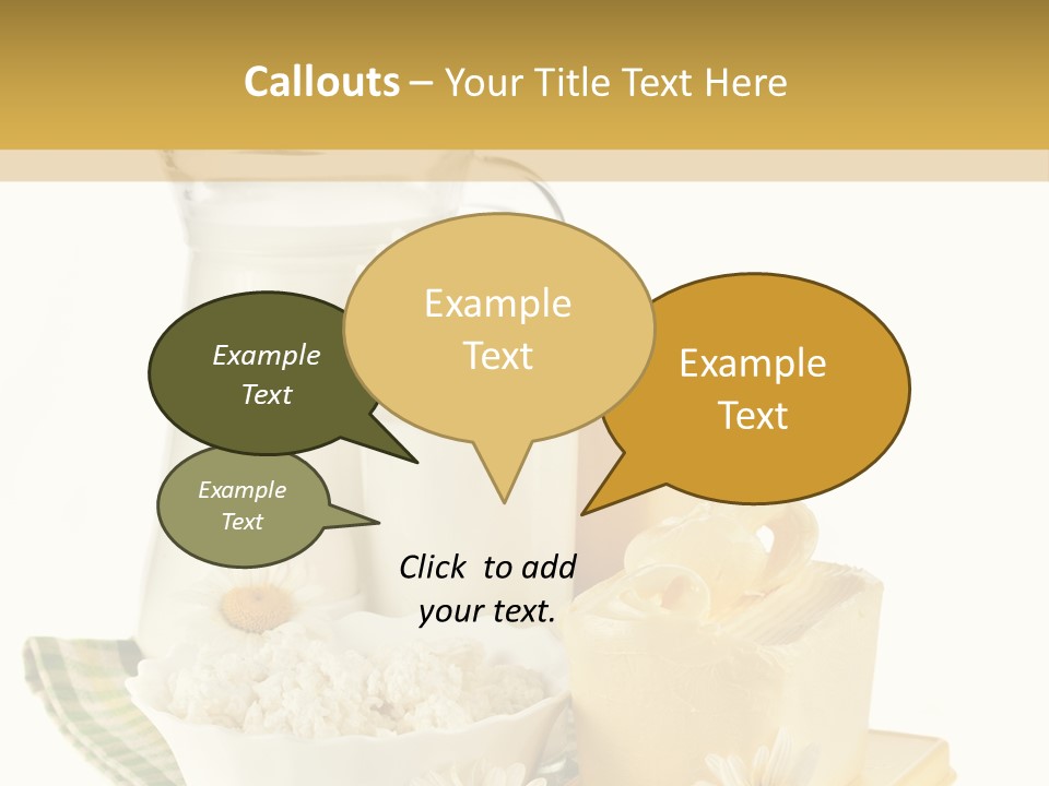 Yogurt Pitcher Tablecloth PowerPoint Template