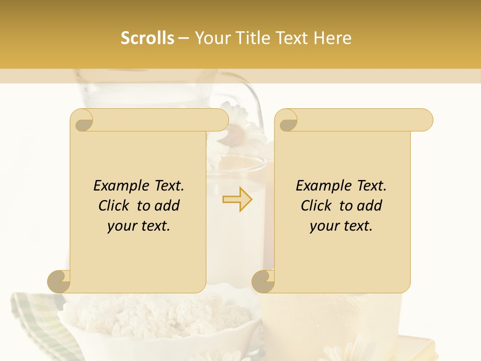 Yogurt Pitcher Tablecloth PowerPoint Template