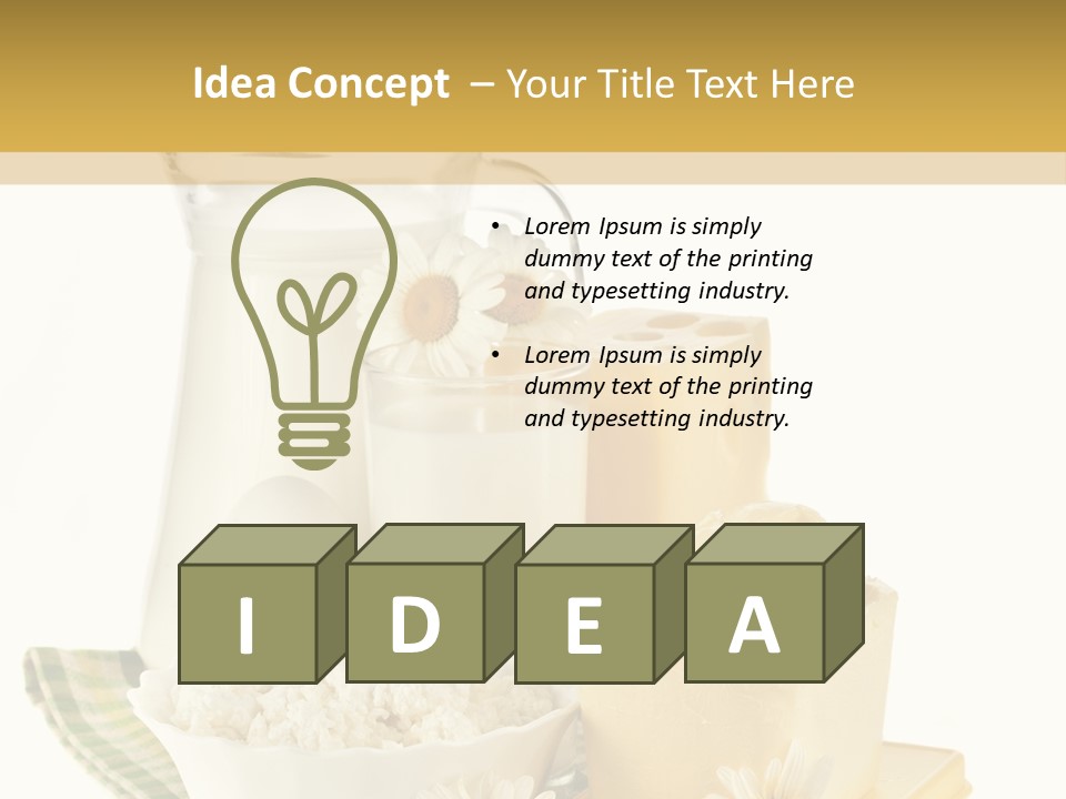 Yogurt Pitcher Tablecloth PowerPoint Template