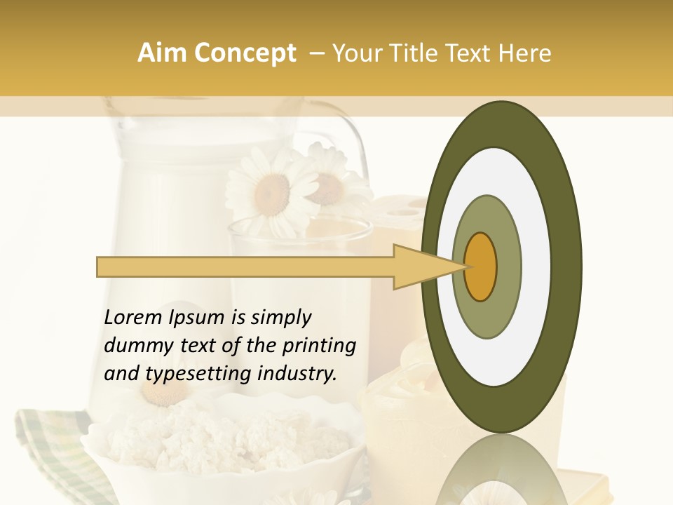 Yogurt Pitcher Tablecloth PowerPoint Template