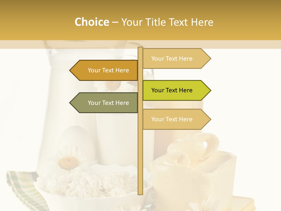 Yogurt Pitcher Tablecloth PowerPoint Template