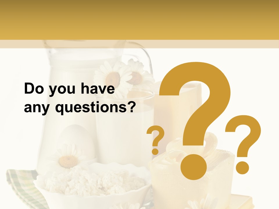 Yogurt Pitcher Tablecloth PowerPoint Template