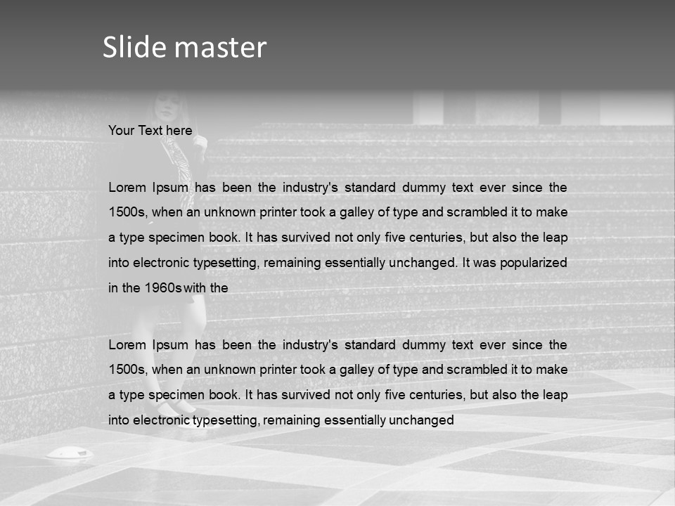 Young Outside Model PowerPoint Template