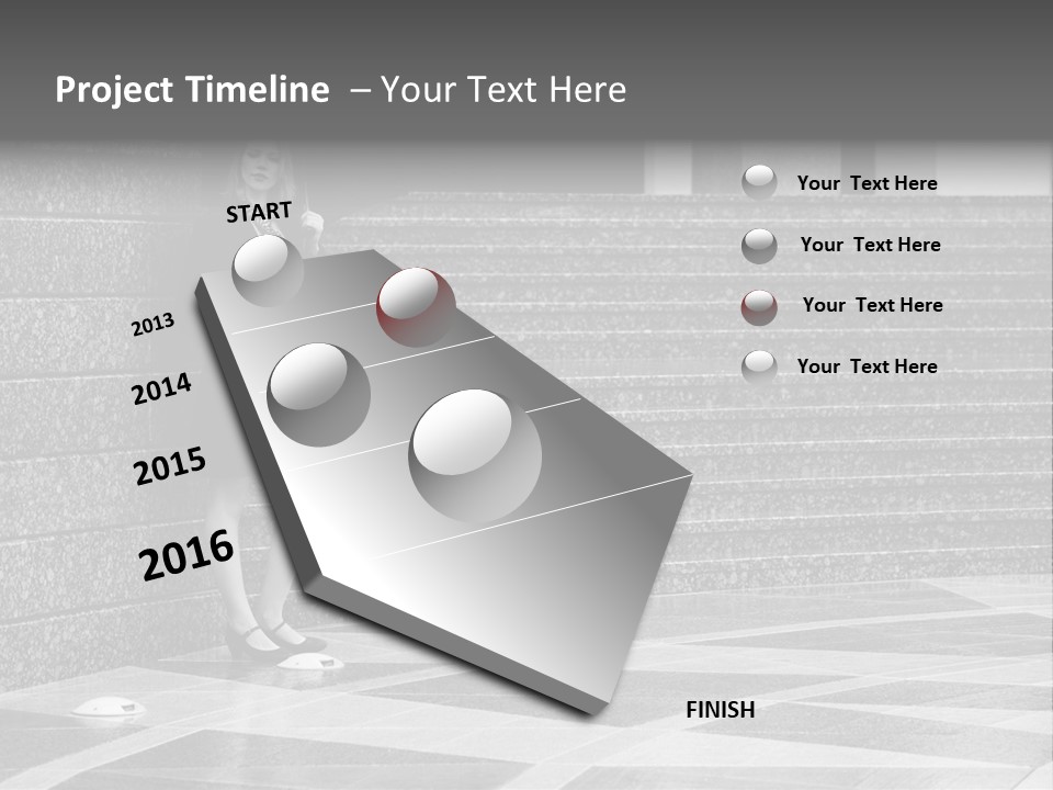 Young Outside Model PowerPoint Template