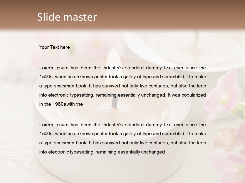 Flowers Candle Still Life PowerPoint Template