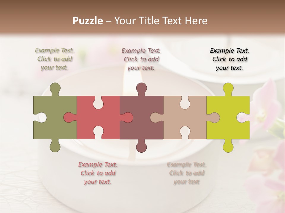 Flowers Candle Still Life PowerPoint Template