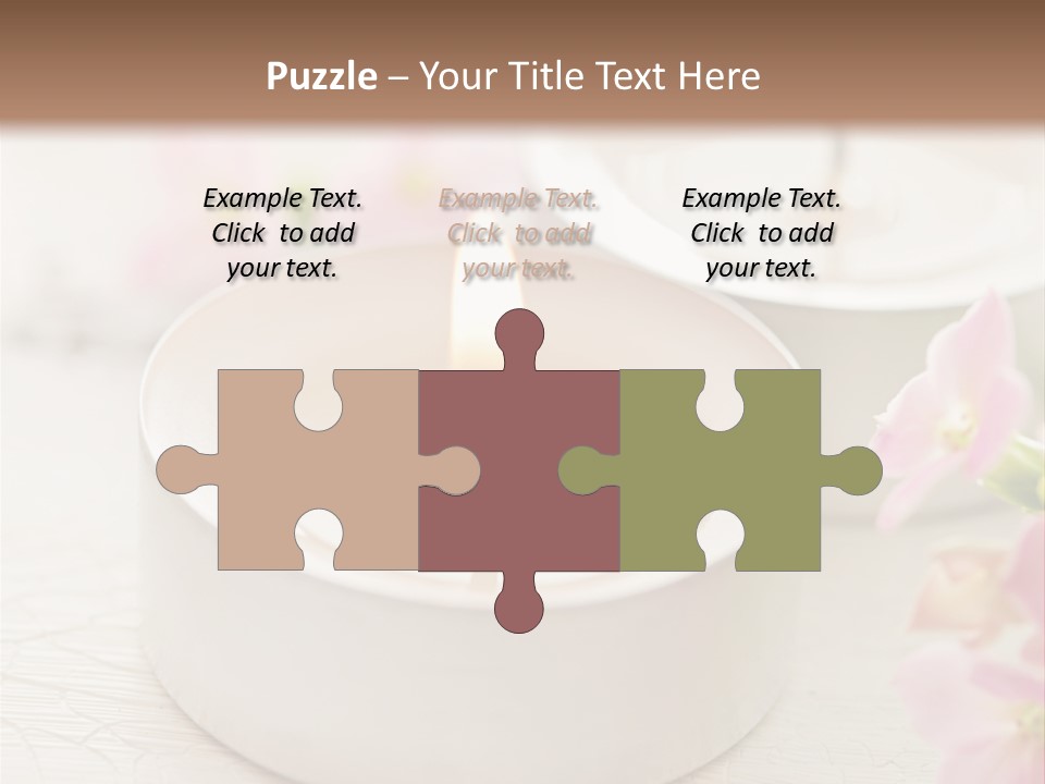 Flowers Candle Still Life PowerPoint Template