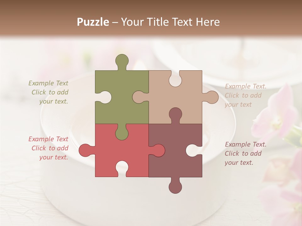 Flowers Candle Still Life PowerPoint Template