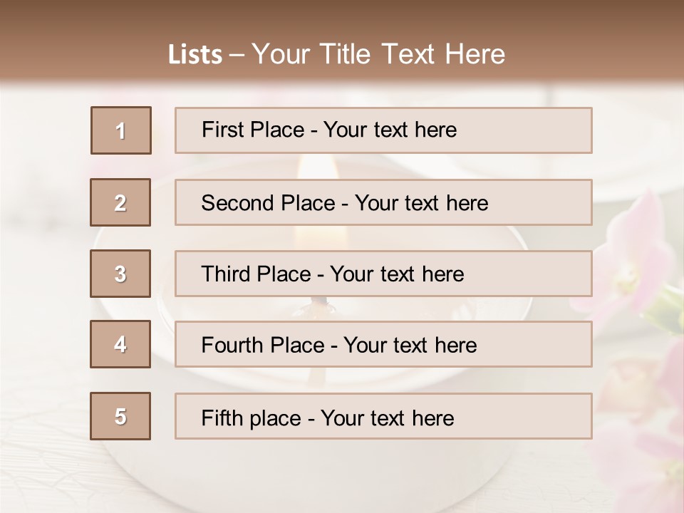 Flowers Candle Still Life PowerPoint Template