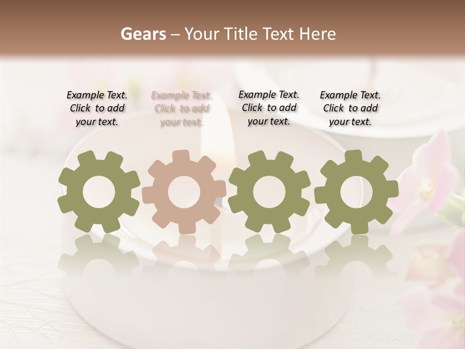 Flowers Candle Still Life PowerPoint Template