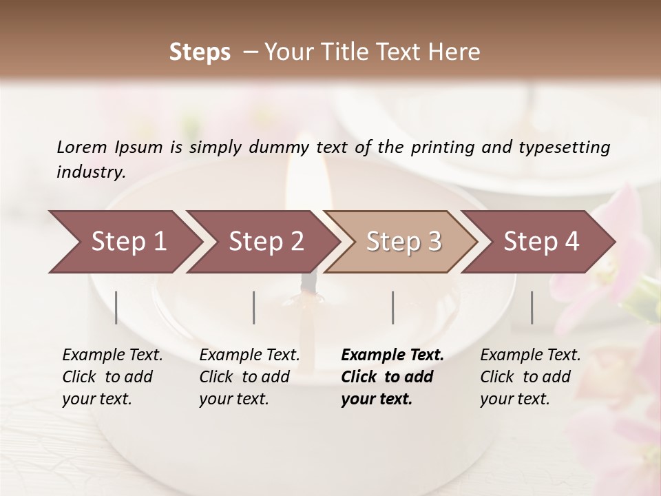 Flowers Candle Still Life PowerPoint Template
