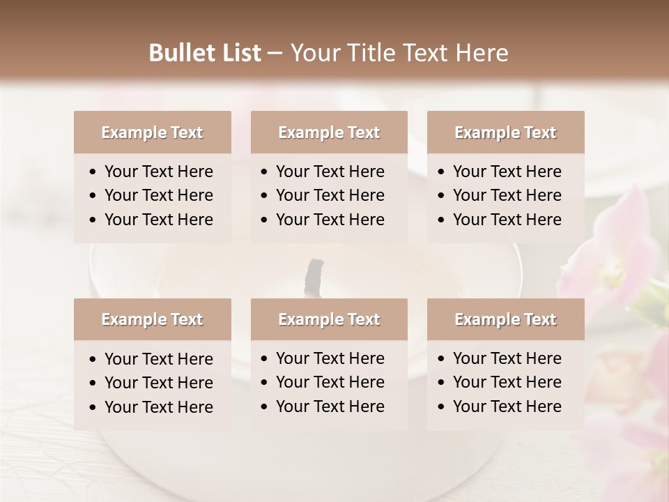 Flowers Candle Still Life PowerPoint Template