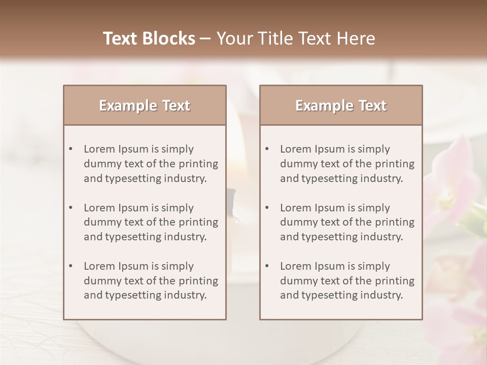 Flowers Candle Still Life PowerPoint Template