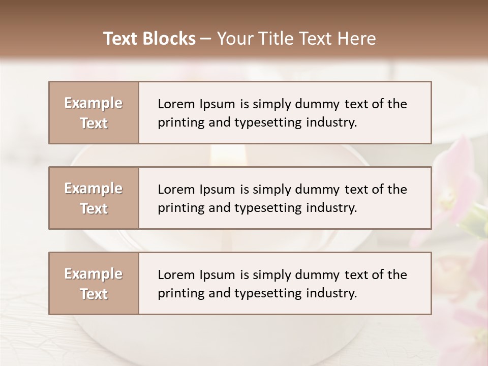 Flowers Candle Still Life PowerPoint Template