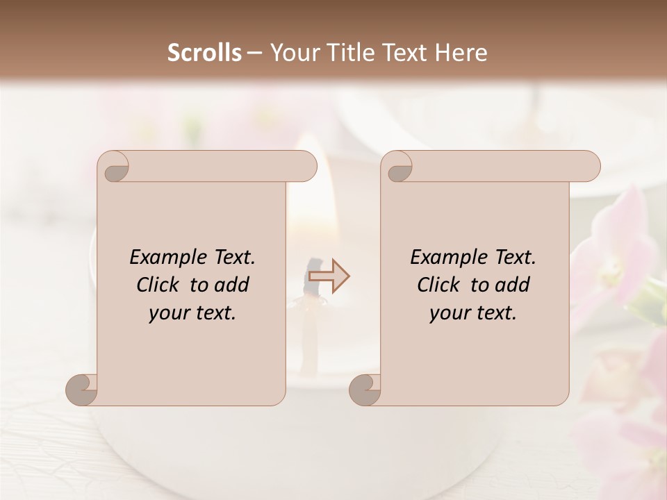 Flowers Candle Still Life PowerPoint Template